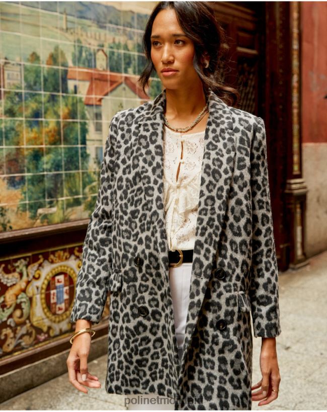 Polin et moi Galiläa mit Tiermanteldruck HT8R367 Kleidung Marengograu