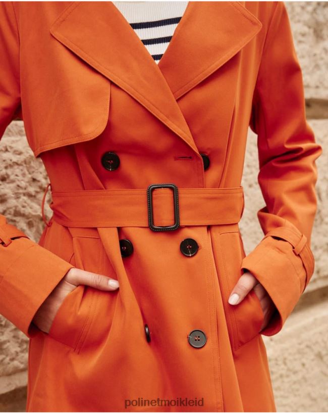 Polin et moi klassischer Trenchcoat Emilia HT8R365 Kleidung orange