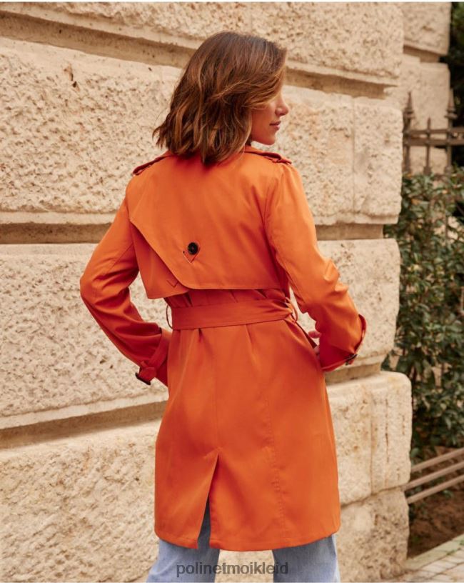 Polin et moi klassischer Trenchcoat Emilia HT8R365 Kleidung orange