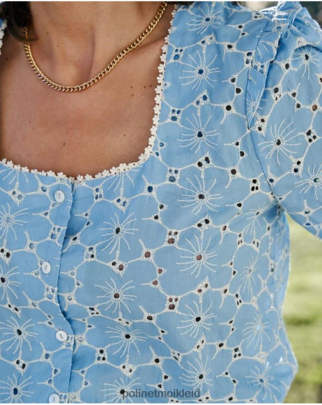 Polin et moi Anat bestickte Bluse HT8R148 Kleidung himmlisch