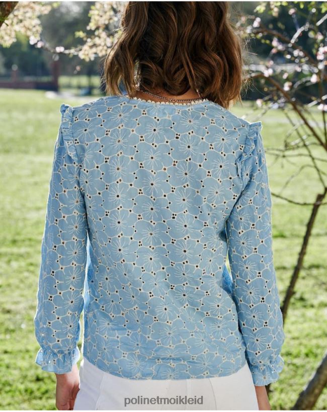 Polin et moi Anat bestickte Bluse HT8R148 Kleidung himmlisch