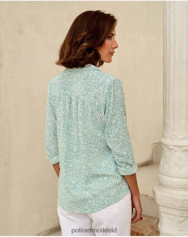 Polin et moi Ayana Blumenhemd HT8R184 Kleidung Eukalyptus