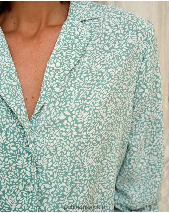 Polin et moi Ayana Blumenhemd HT8R184 Kleidung Eukalyptus