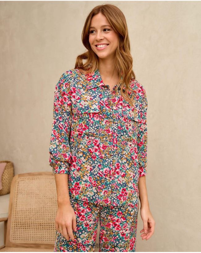 Polin et moi Ayende Taschenhemd HT8R157 Kleidung Smaragdgrün