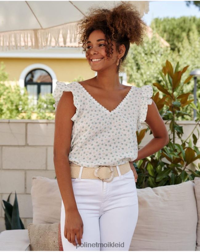 Polin et moi Baumwollbluse Covadonga HT8R155 Kleidung wassergrün