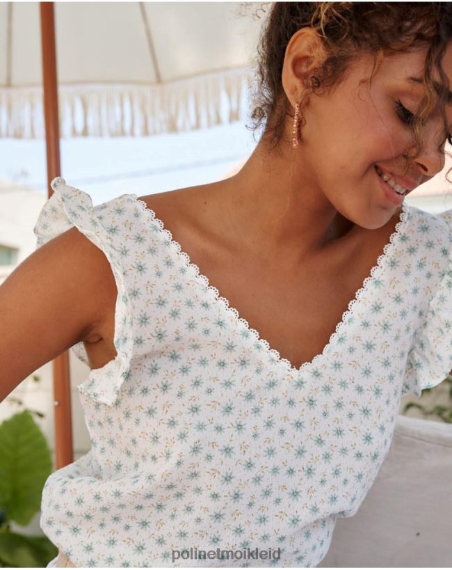 Polin et moi Baumwollbluse Covadonga HT8R155 Kleidung wassergrün