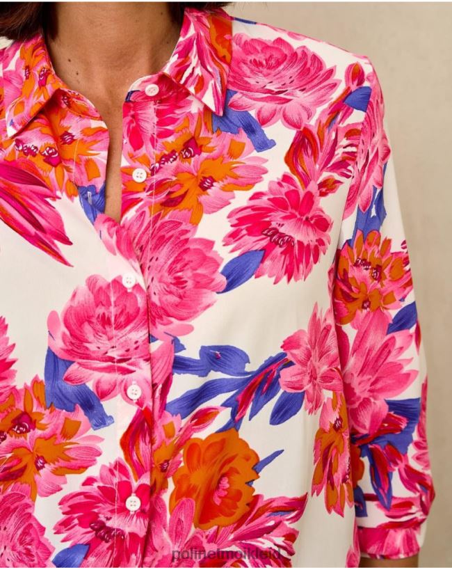 Polin et moi Blumenhemdkreis HT8R202 Kleidung Himbeere