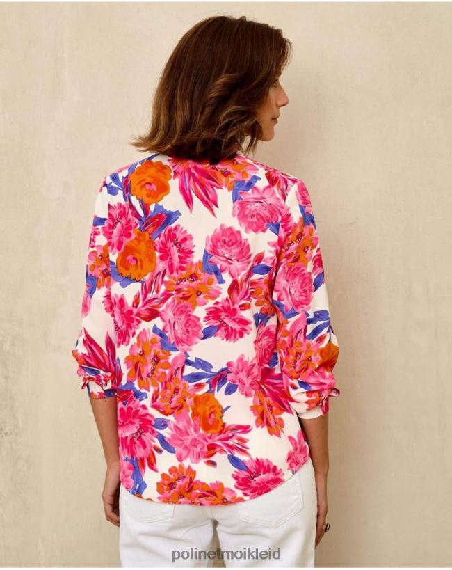 Polin et moi Blumenhemdkreis HT8R202 Kleidung Himbeere