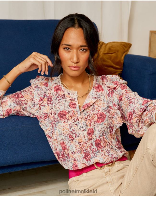 Polin et moi Bluse Flores Isabela HT8R233 Kleidung Himbeere