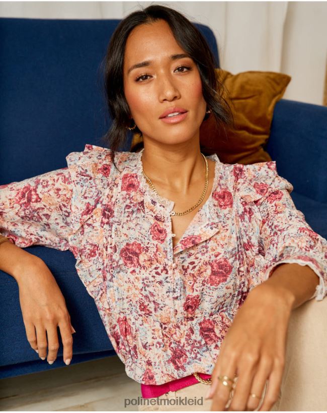 Polin et moi Bluse Flores Isabela HT8R233 Kleidung Himbeere