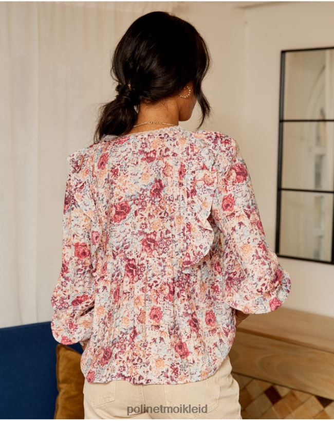 Polin et moi Bluse Flores Isabela HT8R233 Kleidung Himbeere