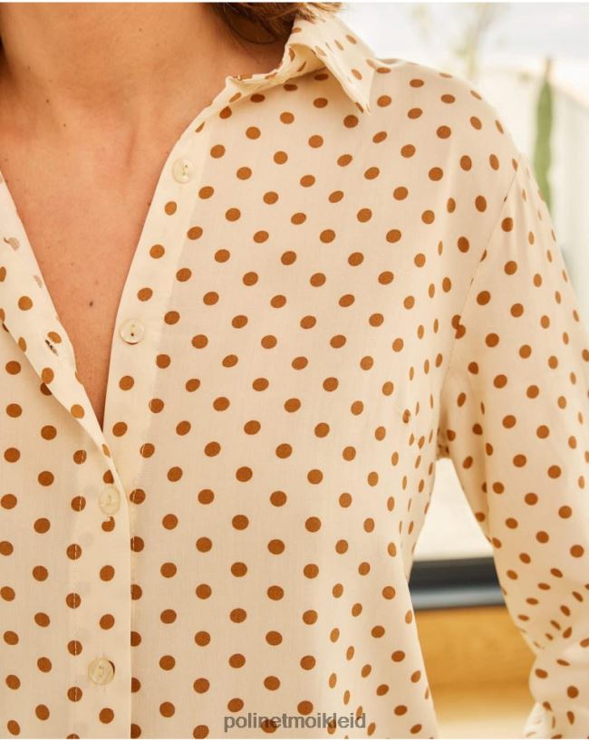 Polin et moi Bluse Maulwürfe Aphrodite HT8R199 Kleidung Kamel