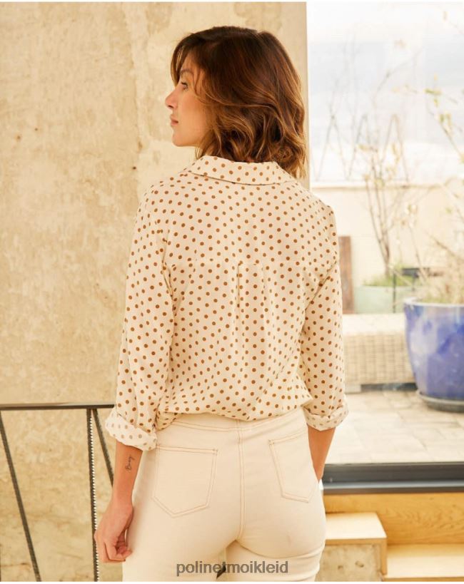 Polin et moi Bluse Maulwürfe Aphrodite HT8R199 Kleidung Kamel