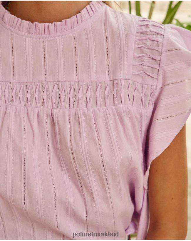 Polin et moi Bluse Rüschen Saroa HT8R170 Kleidung lila