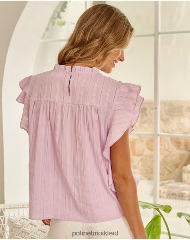 Polin et moi Bluse Rüschen Saroa HT8R170 Kleidung lila