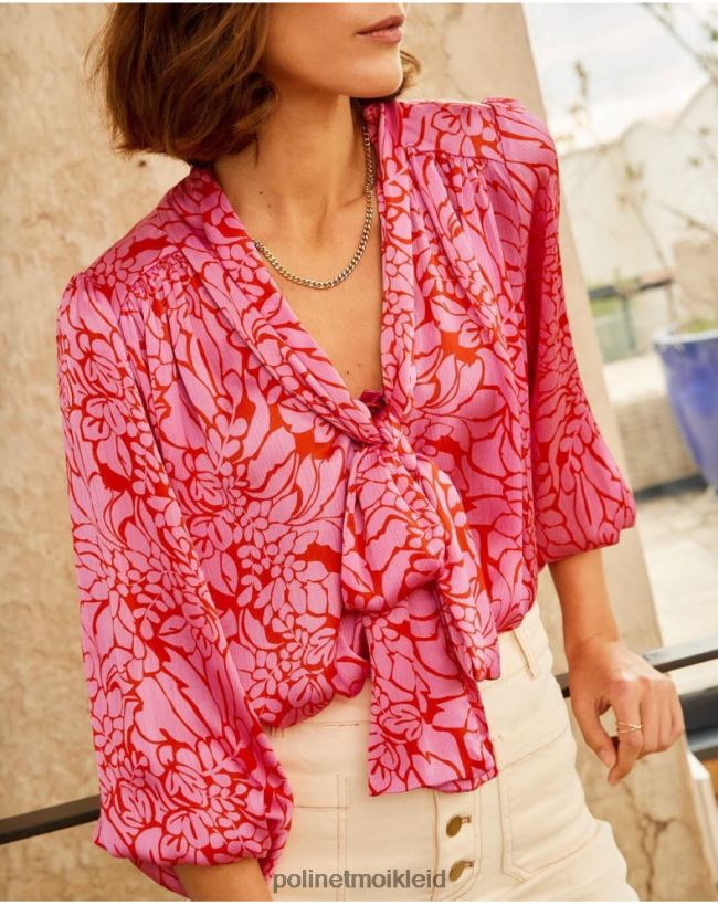 Polin et moi Blusenschleife Idara HT8R211 Kleidung Rose