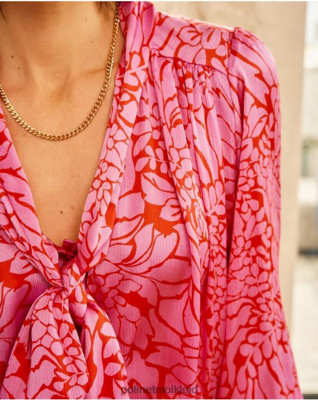 Polin et moi Blusenschleife Idara HT8R211 Kleidung Rose