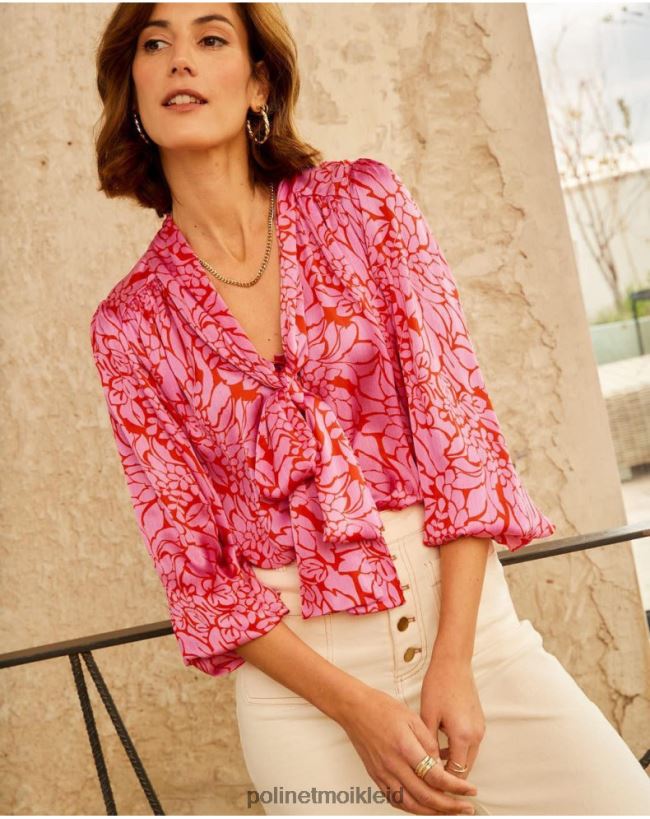 Polin et moi Blusenschleife Idara HT8R211 Kleidung Rose