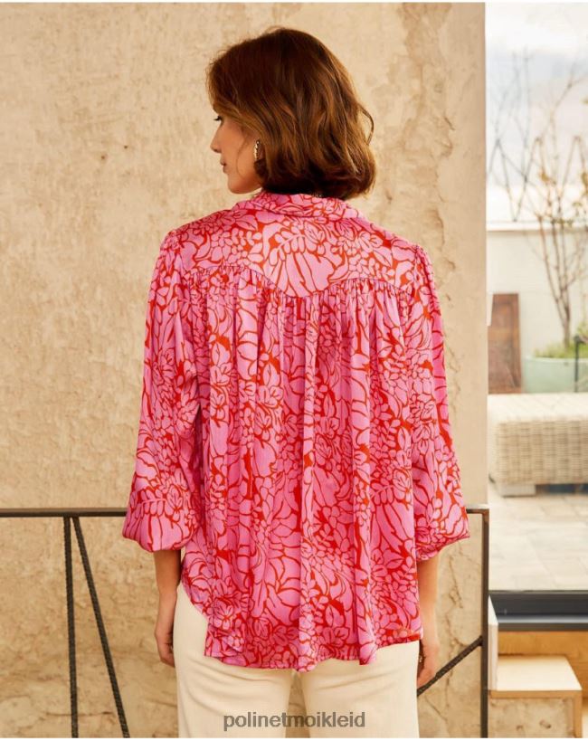 Polin et moi Blusenschleife Idara HT8R211 Kleidung Rose