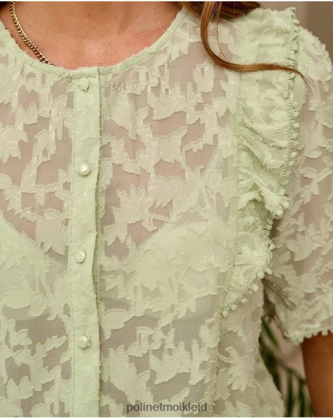 Polin et moi Brokatbluse Rosalie HT8R163 Kleidung apfelgrün/mint