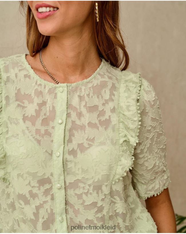 Polin et moi Brokatbluse Rosalie HT8R163 Kleidung apfelgrün/mint