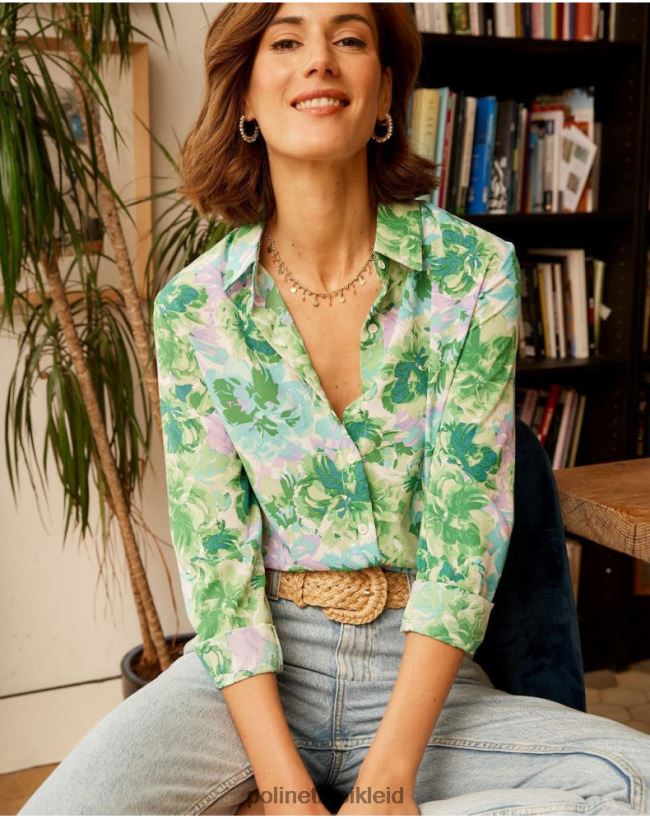 Polin et moi Bruna bedrucktes Hemd HT8R159 Kleidung apfelgrün/mint