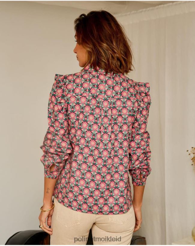 Polin et moi Hemd mit Rüschen Calliope HT8R229 Kleidung Himbeere