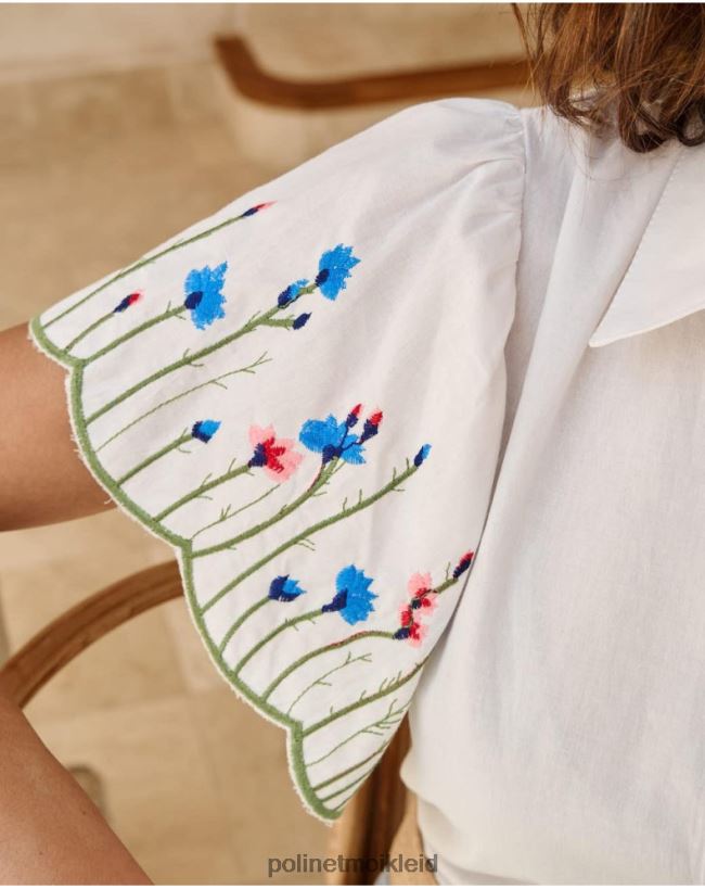 Polin et moi Hemdrüsche Amira HT8R181 Kleidung Weiß