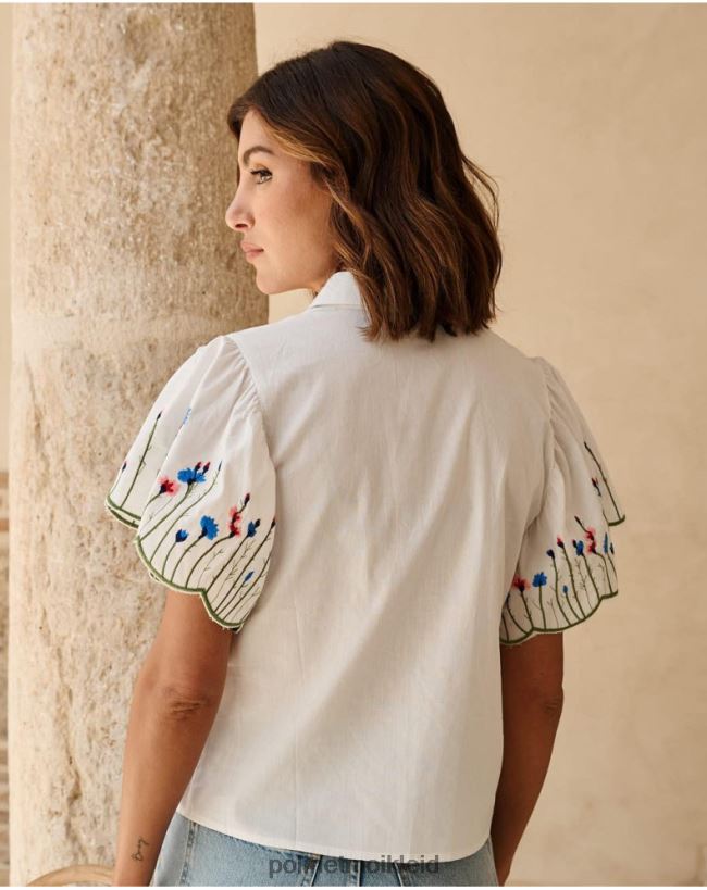 Polin et moi Hemdrüsche Amira HT8R181 Kleidung Weiß