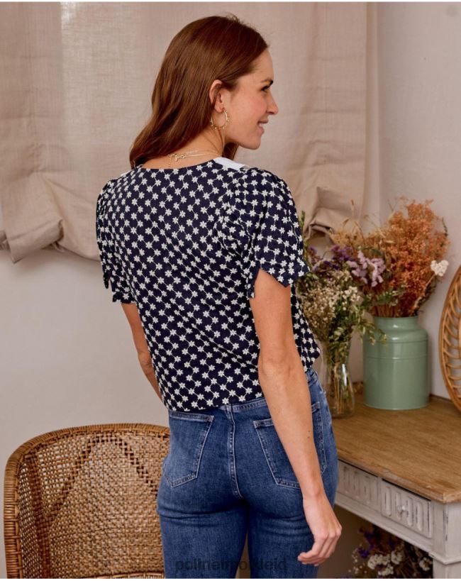 Polin et moi Ivy-Hemd mit Babykragen HT8R196 Kleidung Marine