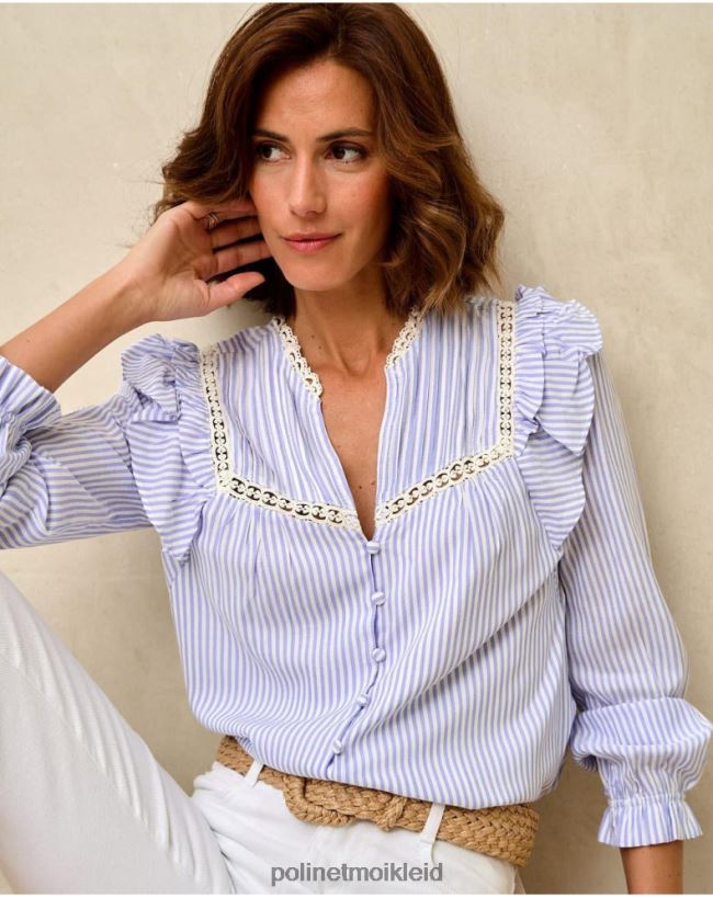 Polin et moi Maela gestreiftes Hemd HT8R150 Kleidung himmlisch