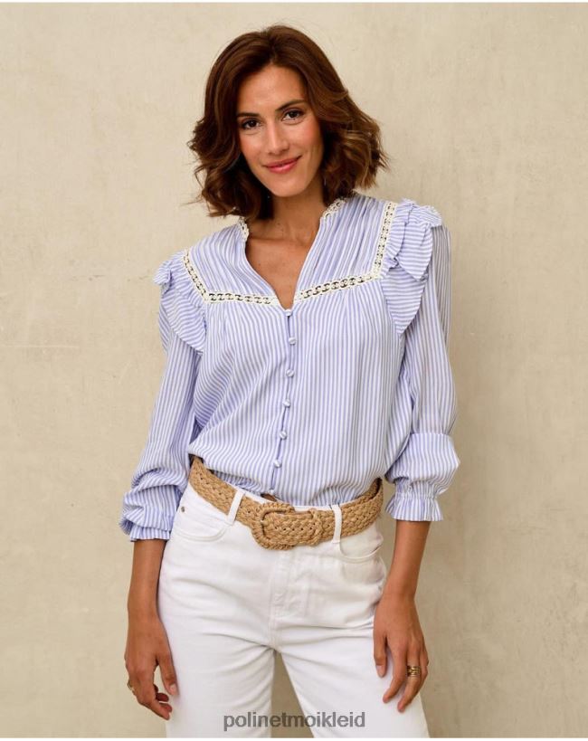 Polin et moi Maela gestreiftes Hemd HT8R150 Kleidung himmlisch