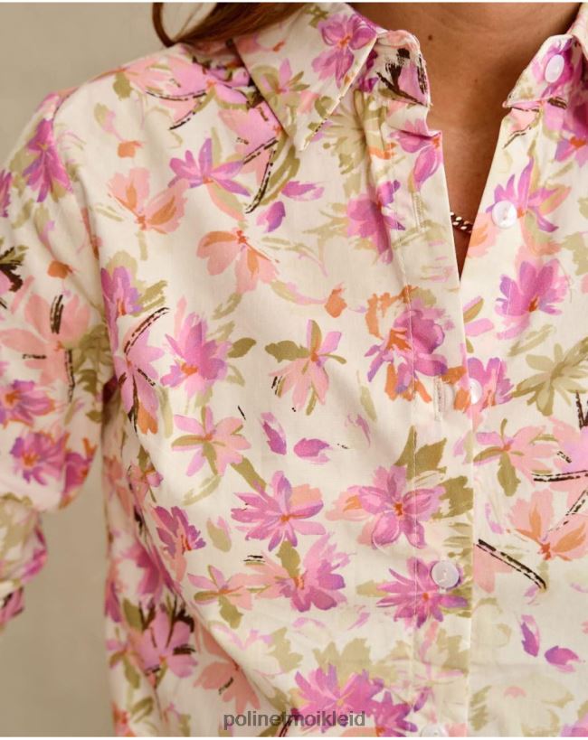 Polin et moi Marilina-Blumen-Shirt HT8R201 Kleidung Malve