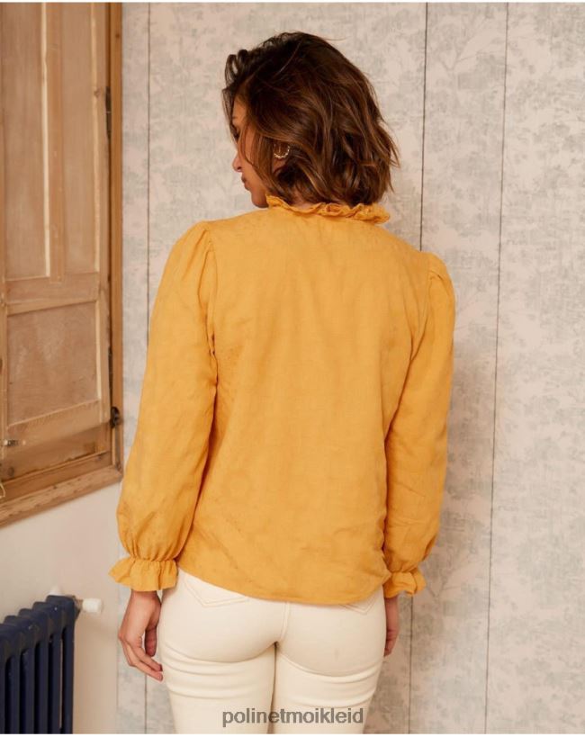 Polin et moi Naia-Spitzenhemd HT8R222 Kleidung Ocker