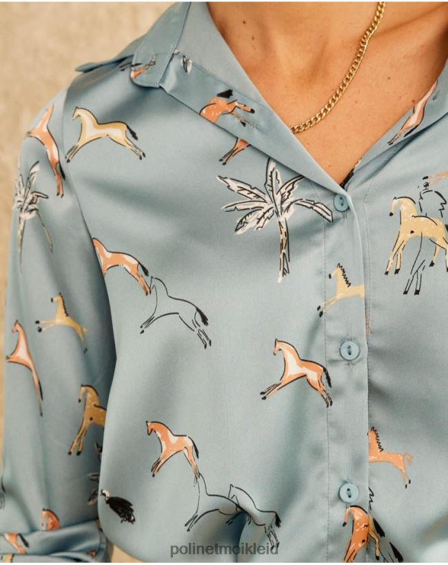 Polin et moi Pferdehemd Vale HT8R215 Kleidung Denim