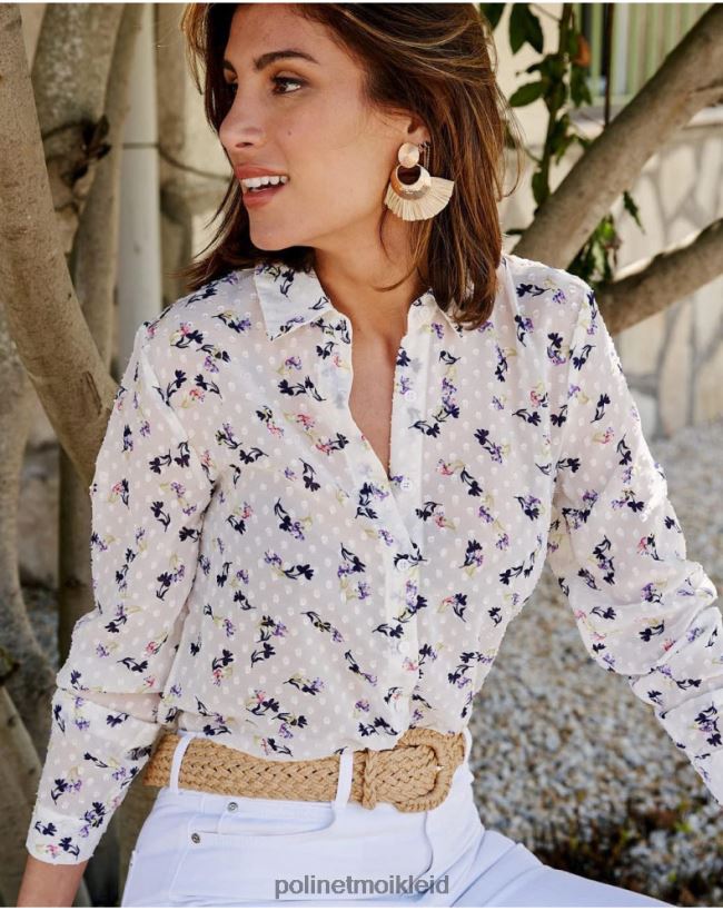 Polin et moi Plumeti Emelina Hemd HT8R200 Kleidung Weiß