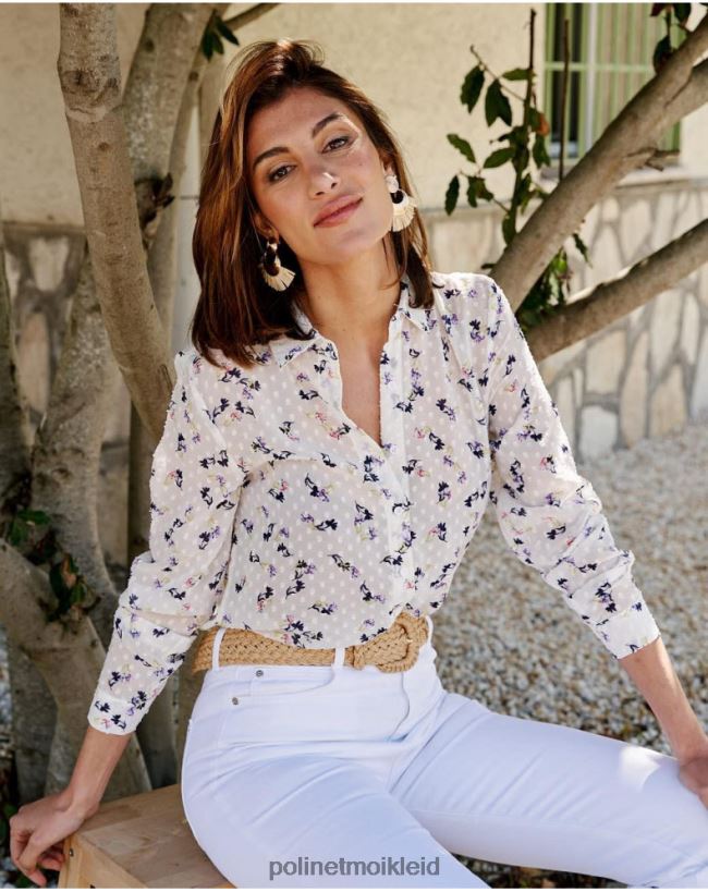 Polin et moi Plumeti Emelina Hemd HT8R200 Kleidung Weiß