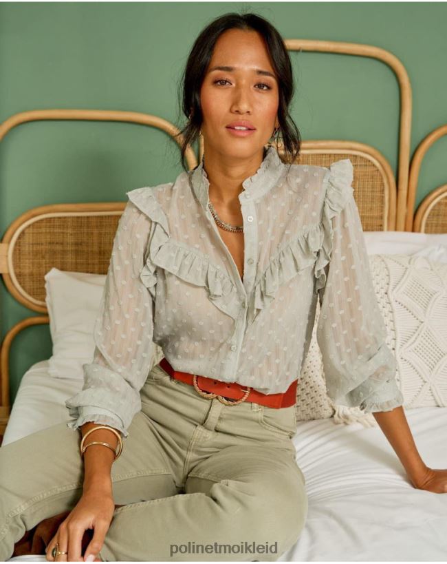 Polin et moi Plumeti Mona Bluse HT8R227 Kleidung apfelgrün/mint