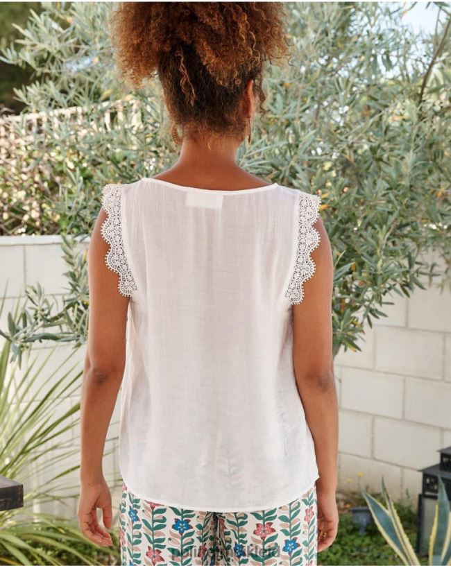 Polin et moi Spitzenbluse Mery HT8R153 Kleidung Weiß