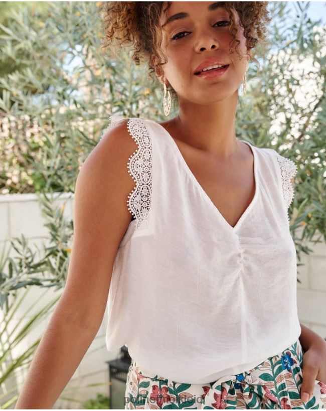 Polin et moi Spitzenbluse Mery HT8R153 Kleidung Weiß