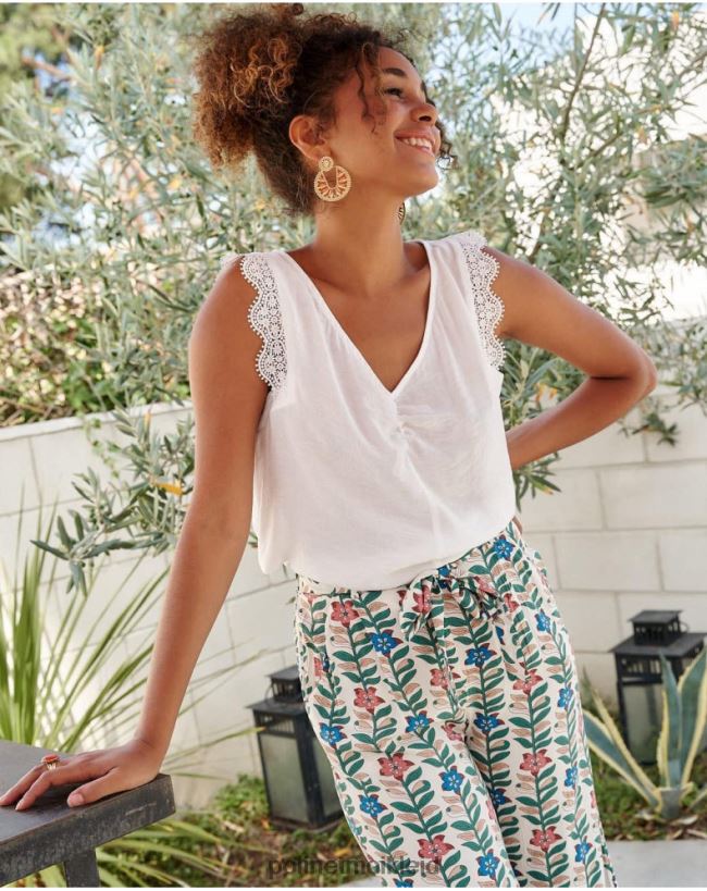 Polin et moi Spitzenbluse Mery HT8R153 Kleidung Weiß