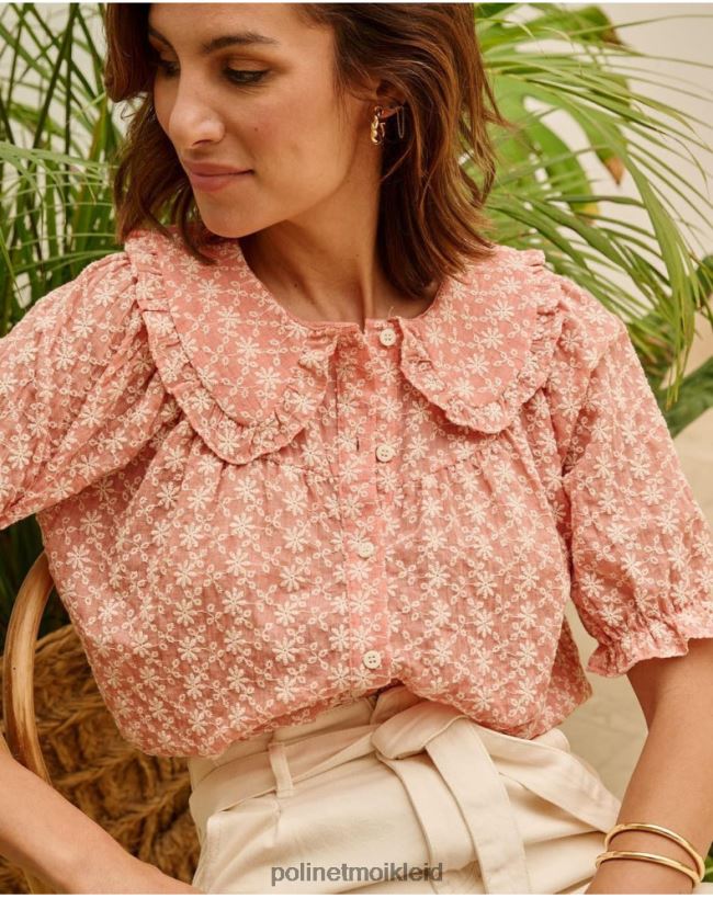 Polin et moi Tee-bestickte Bluse HT8R164 Kleidung bilden