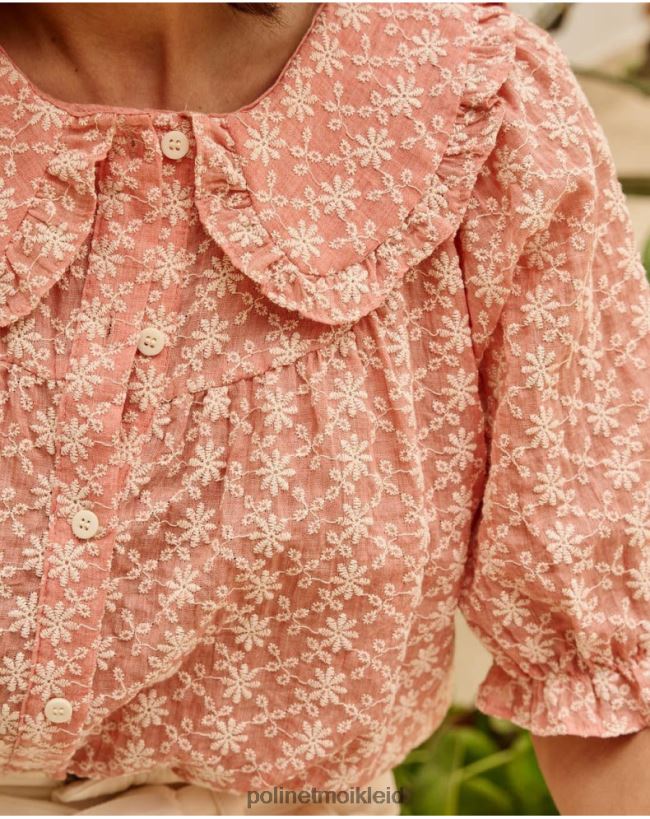 Polin et moi Tee-bestickte Bluse HT8R164 Kleidung bilden
