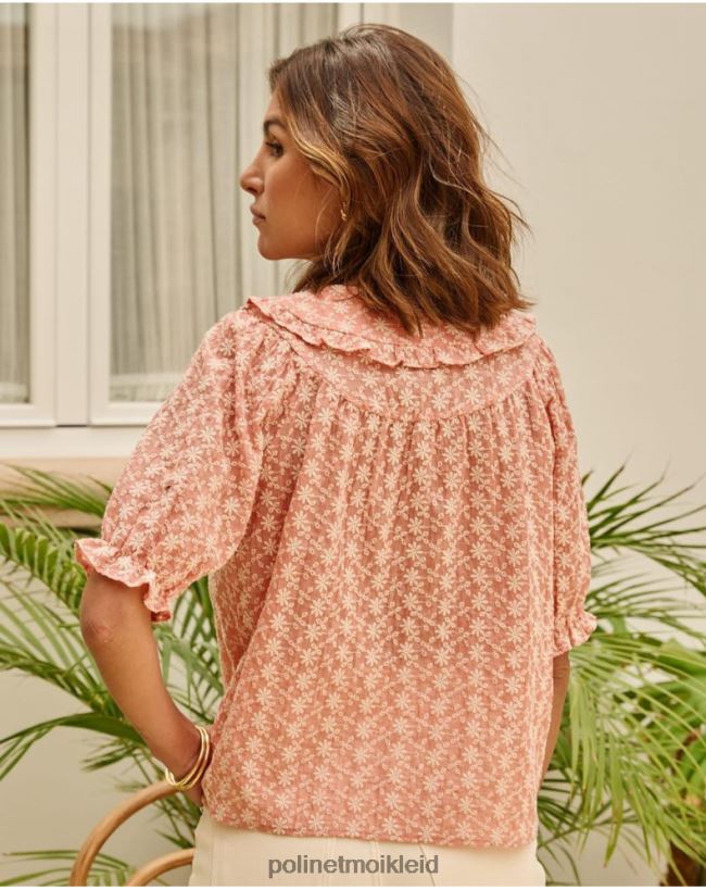 Polin et moi Tee-bestickte Bluse HT8R164 Kleidung bilden