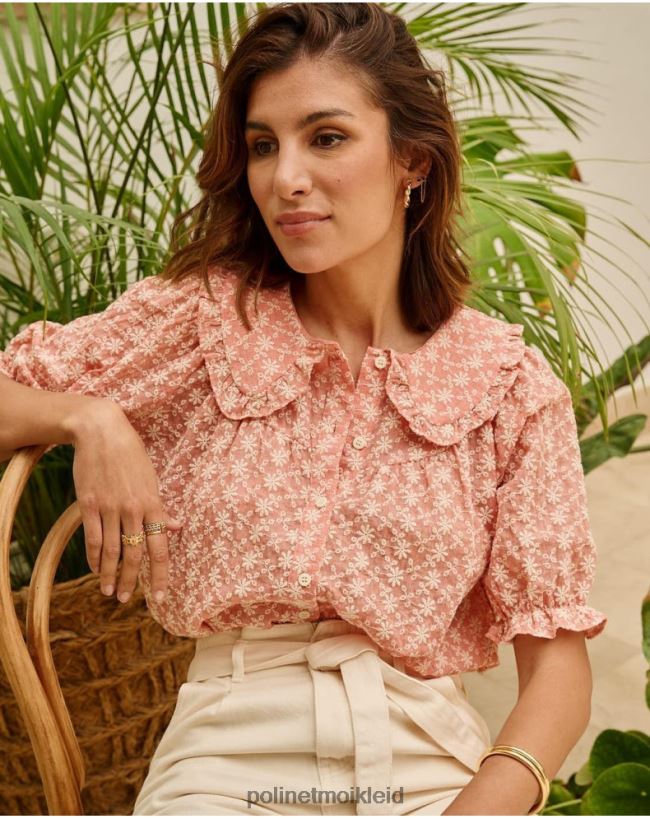 Polin et moi Tee-bestickte Bluse HT8R164 Kleidung bilden