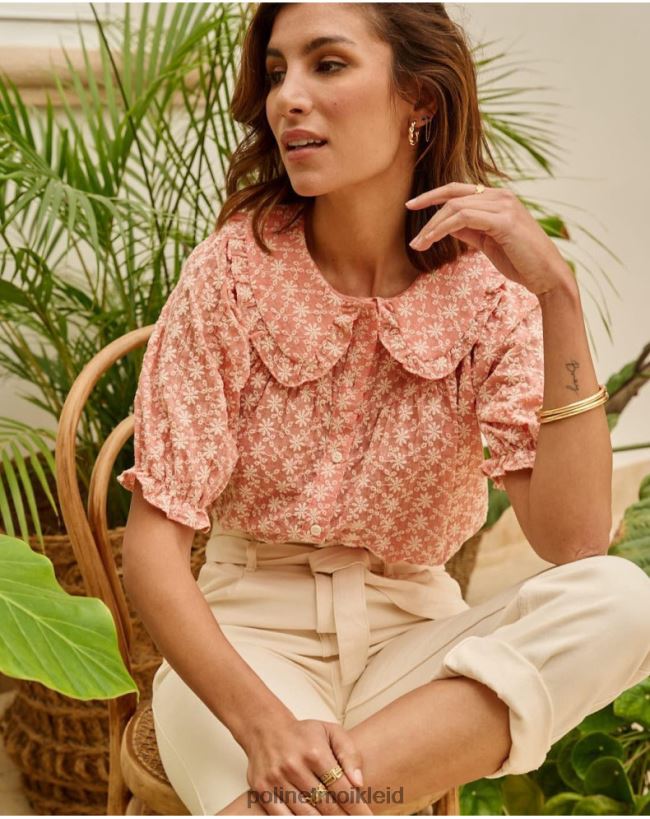 Polin et moi Tee-bestickte Bluse HT8R164 Kleidung bilden