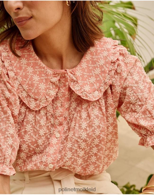 Polin et moi Tee-bestickte Bluse HT8R164 Kleidung bilden