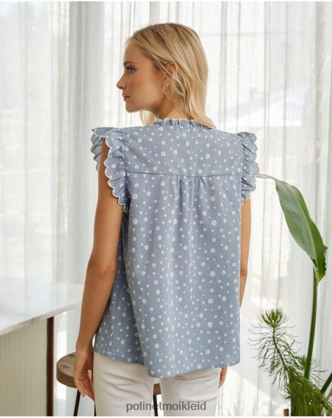 Polin et moi Top Mady Gänseblümchen HT8R146 Kleidung Denim
