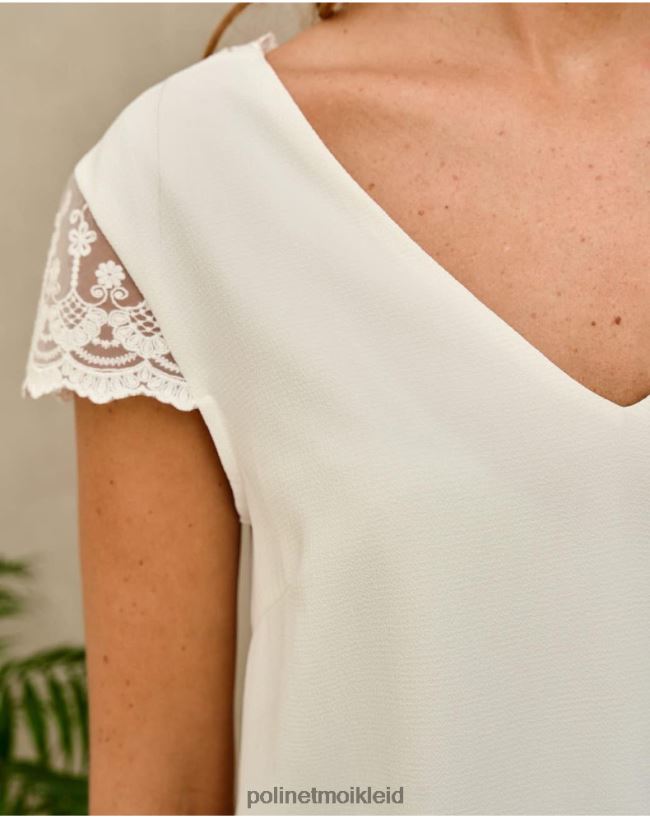 Polin et moi Top Spitze Zaira HT8R177 Kleidung Weiß