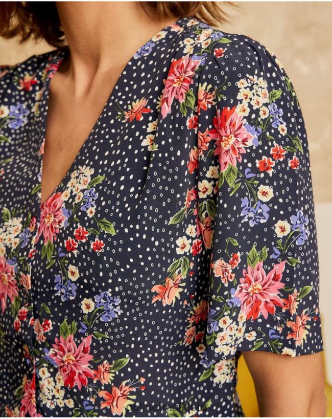 Polin et moi Topos Fabia Bluse HT8R220 Kleidung Marine